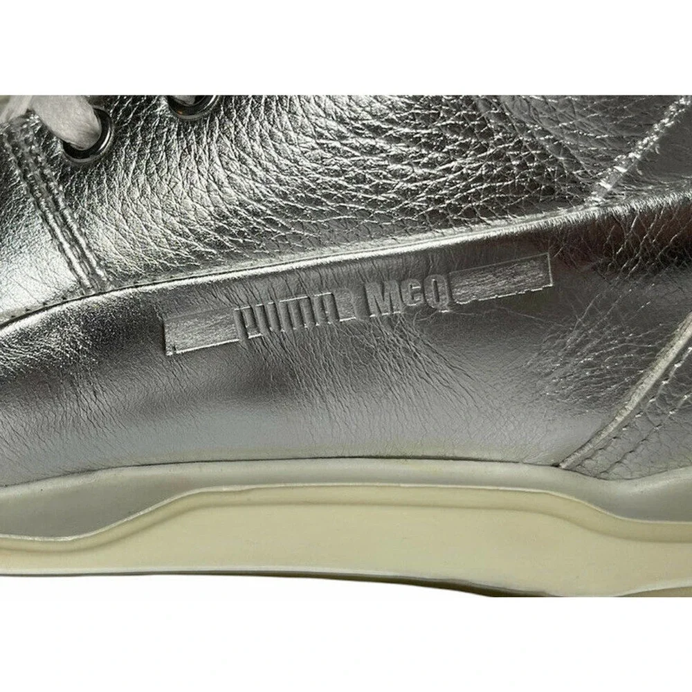 Mens Alexander Mcqueen x Puma Move Mid Metallic Silver Sneakers 361673-01 US 8.5